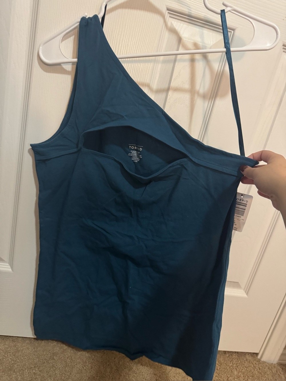 torrid Teal One-Shoulder Tank